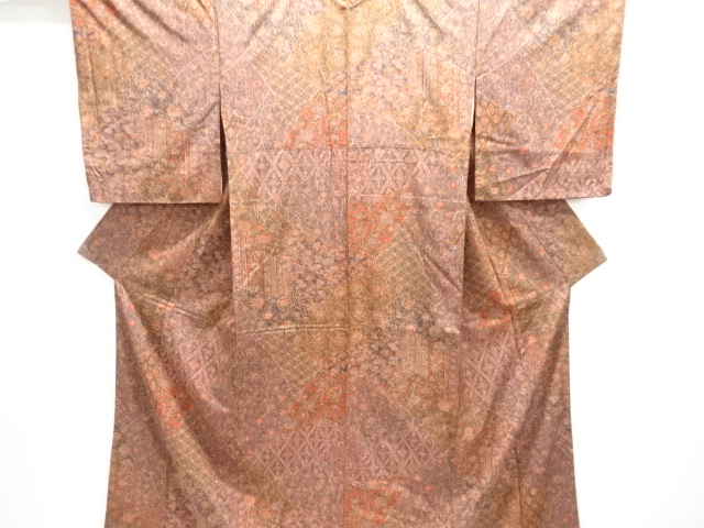 JAPANESE KIMONO / KOMON / FLOWER CLASSICAL PATTERN